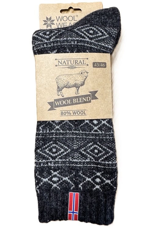 Winter socks of 80% wool by WOOLWEAR of Scandinavia