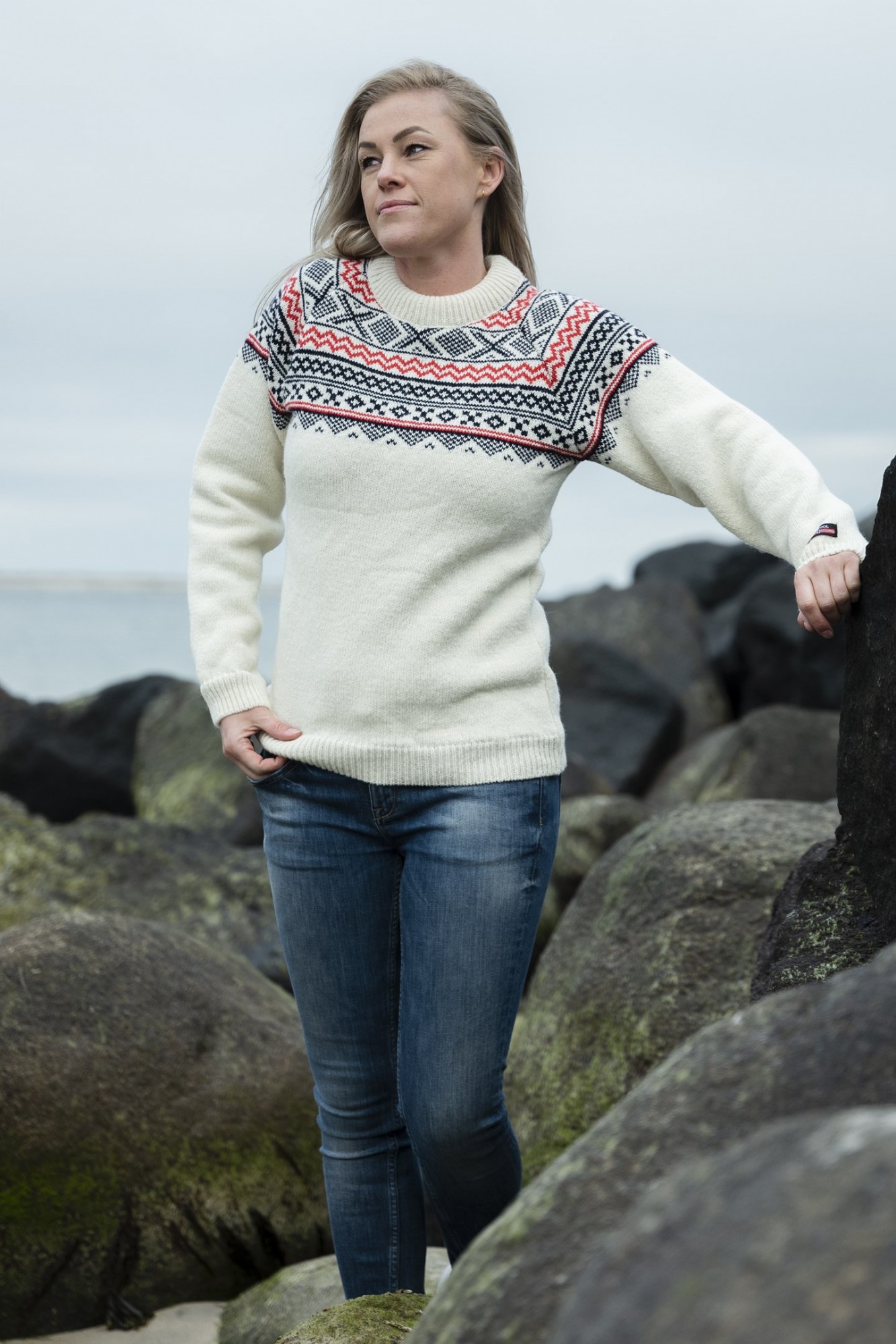 Knitted norwegian Jumper icon by Norwool of pure new wool