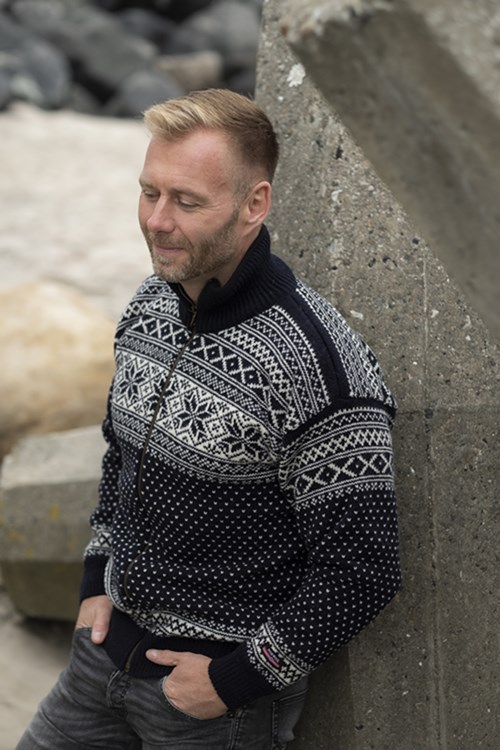 Norwegian wool Cardigan from gjestal of pure worsted wool.