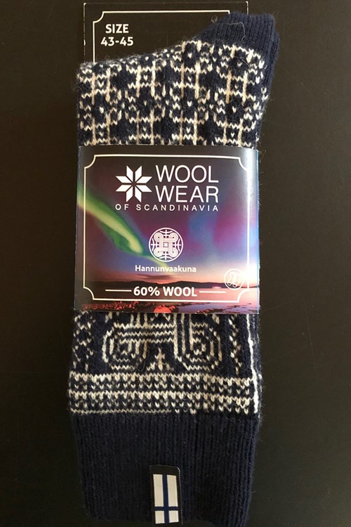 Worsted wool socks of 60% wool